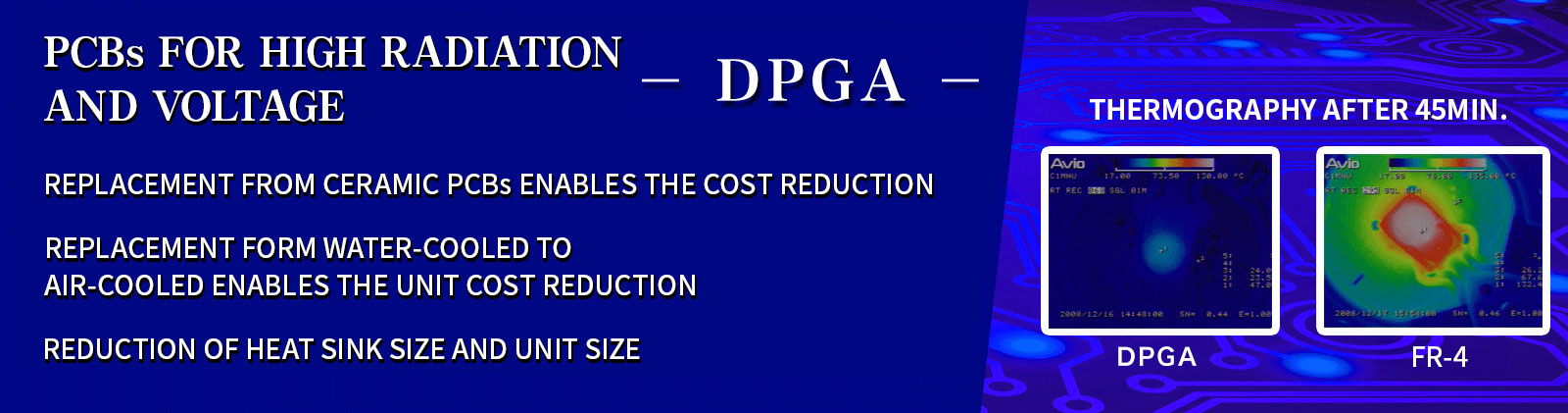 PCBs FOR HIGH RADIATION AND VOLTAGE